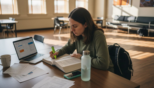 Young professional studying fast-track degree